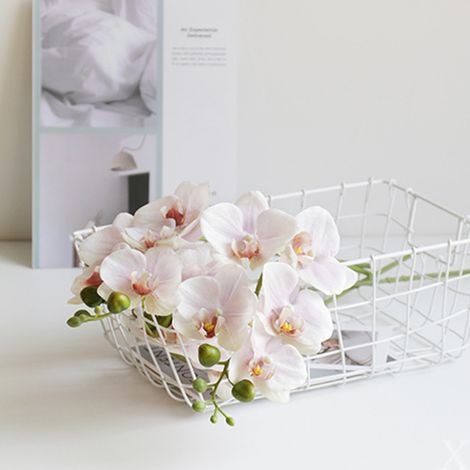 Fleurs artificielles de phalaenopsis, branche de phalaenopsis simulée (1/5)