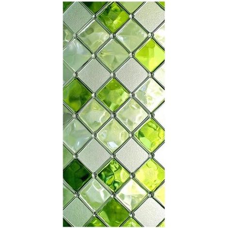 Lámina decorativa para ventanas - PVC - Efecto vidriera - Decoración de ventanas - Lámina para privacidad - Ideal para el salón - 45 x 100 cm (1/5)
