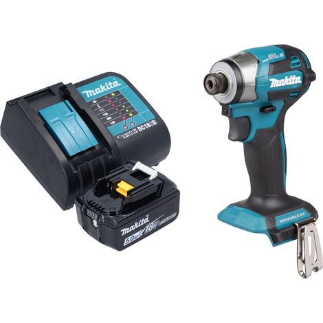 Llave de impacto sin cable Makita DTD 173 ST1 18 V 180 Nm 1/4" sin escobillas + 1x batería recargable 5,0 Ah + cargador