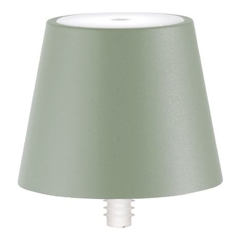 Lampada a led Poldina STOPPER di Zafferano ricaricabile e portatile colore Salvia con batteria fino a 12 ore