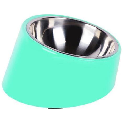 VtiziklBol Pour Chien Chat, Bol Incliné Antidérapant Moderne Élégant Support En Mélamine Avec Amovible Solide Stainles(BB vert L--recommandé dans les 35 catties) (1/5)
