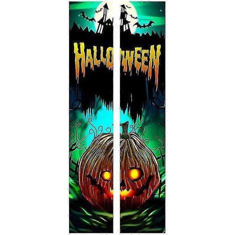 Autocollants 3D pour portes et fenêtres, décorations créatives pour fêtes d'Halloween (1/5)
