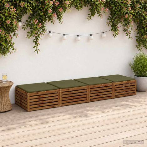 vidaXL 4-Piece Seat Cushions SOEST 4 pcs 100% Polyester Olive Green (1/5)