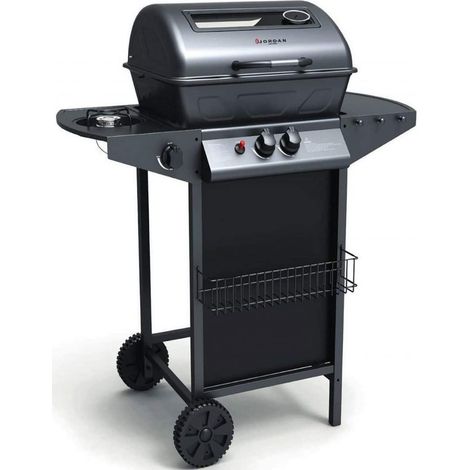 Barbecue a Gas 2,9 kw Alabama Superficie di Cottura in Pietra Lavica Nero (1/5)