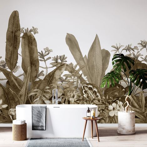 Papier peint panoramique - Plantes tropicales - 130 cm x 89 cm (1/4)