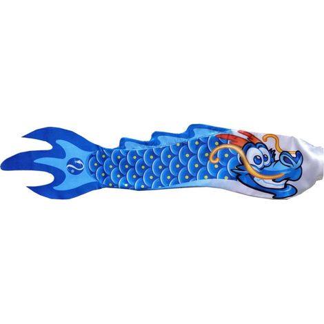 Creative Dragon Flag Outdoor Windsock Carp Streamer Hanging Decor Bleu (1/5)