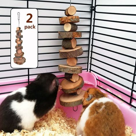 MINKUROW 2 Paquetes De Juguetes Masticables De Madera De Manzana Orgánica Natural Para Animales Pequeños Adecuados Para Conejos, Chinchilla, Cobayas, Hámsteres (1/5)