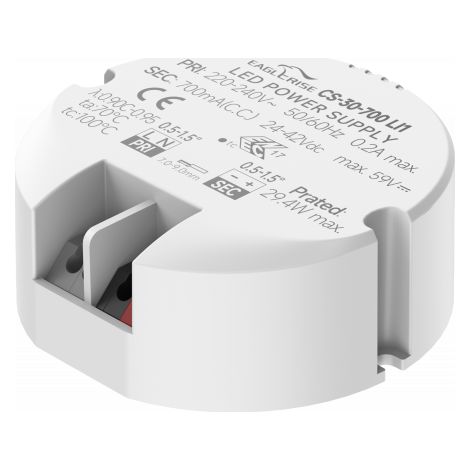 Transformateur LED ON/OFF 700mA 30W Flicker free EagleRise CS-30-700 LI1