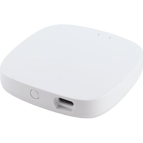 Contrôleur domotique intelligent pour passerelle sans fil Tuya Zigbee alimentée par USB, application de contrôle à distance (Blanc) (1/5)
