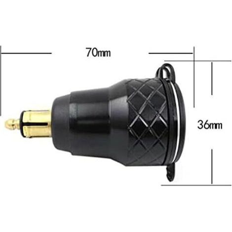 12V-24V 4.2A Voltmètre Rouge Moto Double Chargeur USB Socket pour BMW Moto - Noir uniquement aux raccords UE (1/3)
