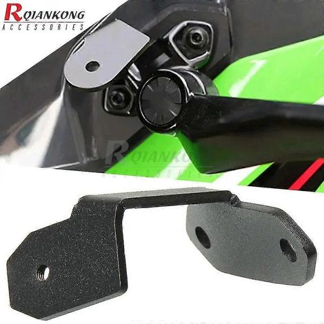 Motorrad-Scheinwerferhalterung links mit DVR-Datenrekorder-Halterung für Kawasaki Ninja 400 2018 2019 2020 2022 2023 2024-- (1/5)
