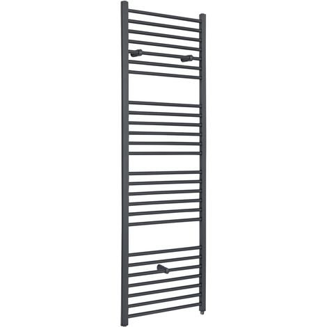 Milano Artle Electric Anthracite Straight Bar Heated Towel Rail Radiator - 1800mm x 500mm (1/5)