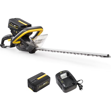 Taille-haies électrique sans fil 40V avec batterie 4Ah – Lame double tranchant 56cm – Poignée pivotante 180° – Autonomie 80mn – Gt Elec