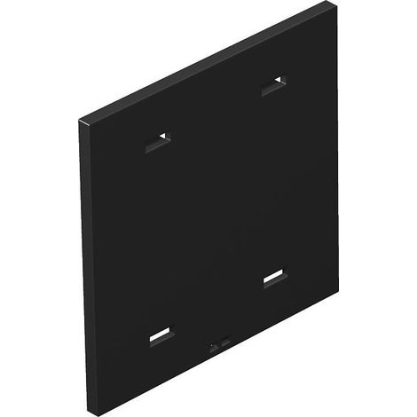 OBO Bettermann Placa de cubierta sin taladro para T4L/T8NL poliamida negro grafito RAL 9011, 7408436