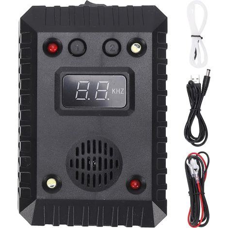 Répulsif ultrasonique pour animaux dans les véhicules, avec 8 feux stroboscopiques et arrêt/démarrage automatique des moteurs de voiture, garage, débarras et intérieur (1/5)