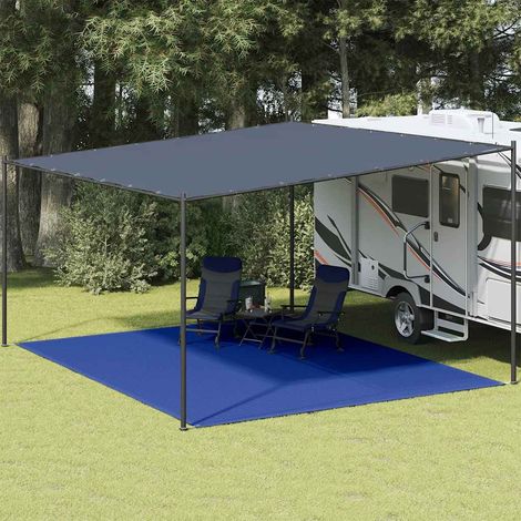 Zeltteppich 400x500 cm Blau HDPE
