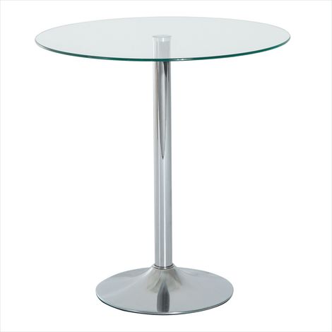 Table de salle à manger Table à manger ronde 2 places en verre (1/5)