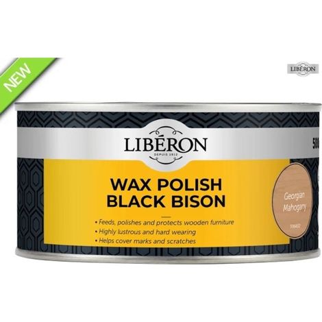 Liberon Black Bison Wax Paste Polish in Georgian Mahogany – 500ml
