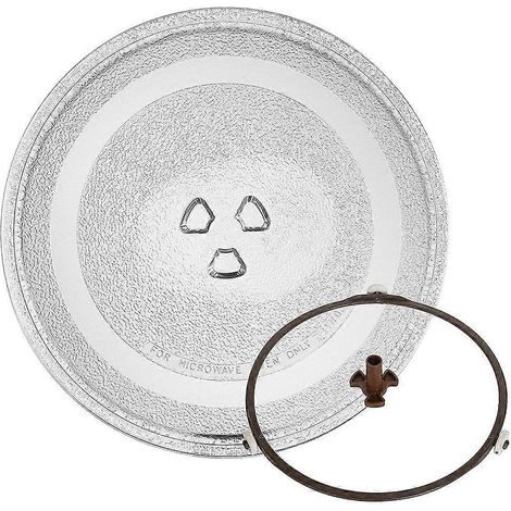 Universeller Drehteller aus Glas für Mikrowellen, runder Ersatzteller 24,5 cm