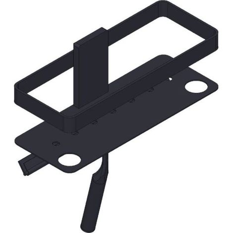 Giese Newport Duschkorb 30818-14 mit Halter für Rasierer, mit Glasabzieher, schwarz matt