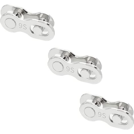 Chaîne de Vélo Maillons,3 paires Chaîne à 9 Vitesses de Vélo Vtt Attache Rapide Maillons Rapide pour Connecteur de Bicyclette en Accessoires (1/5)
