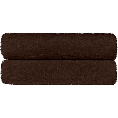 Set Asciugamani Bagno 100% Cotone Super Assorbenti Telo Doccia Spugna Professionali Salvietta Lavetta Viso Asciugamano Salviette Teli Asciugamano Ospite Qualità Hotel Lavette 2 Asciugamani - Marrone