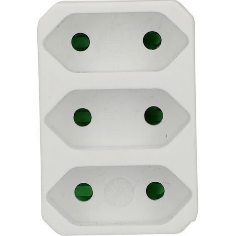 Euro-Adapter 3-fach weiß Stecker & Kupplungen
