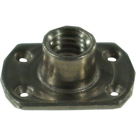 Tuerca soldable con brida M8 acero Clase 8 UNIVERSAL AM08