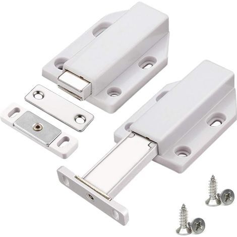 Push to Open 2 Pièces Push Open Poussoir Porte Placard Aimant Fermeture pour Armoire Tiroir Systeme Loquet Magnetique Verrou Poussoir Porte Amortisseur Pour La Porte de Placard (1/5)
