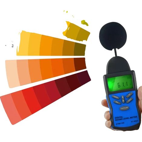 Sonomètre, Plage de mesure 30130 dB, Pondération de fréquence A/C (1/5)