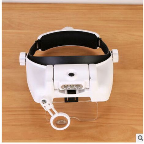XEPHO Lunettes loupe frontale rechargeable avec lumière LED, mains libres et 6 lentilles amovibles pour travaux rapprochés, lecture, bijoux, travaux manuels, réparation 82000M