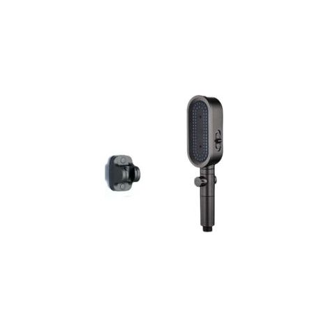 Pomme de douche haute pression, pommeau de douche réglable avec haute pression,3 modes de pulvérisation différents Gris-Crezuo