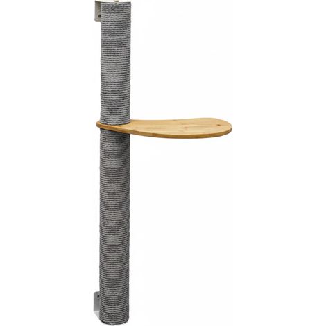96 cm Rascador de Pared con 1 Plataforma - Árbol para Gatos - Columna de Sisal (1/5)