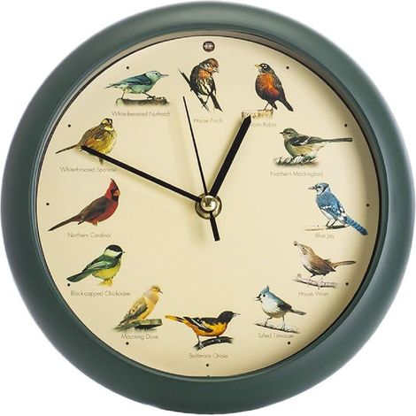 Horloge Murale de Bureau Motif Oiseau Chantant 20,3 cm (1/5)