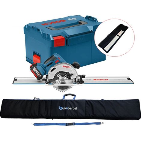Bosch 18v GKS 18V-57 G 165mm Cordless Circular Saw Lboxx 0.8m Guide Rail + Bag