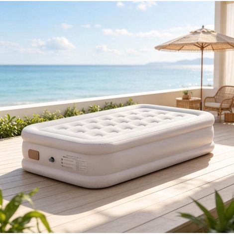 Colchón hinchable eléctrico 190 x 97 x 39 cm con bomba integrada DESVIAE (1/5)