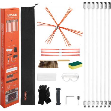 Kit de Ramonage 7 m Brosse Ramonage Cheminée Extensible Outil de (1/5)