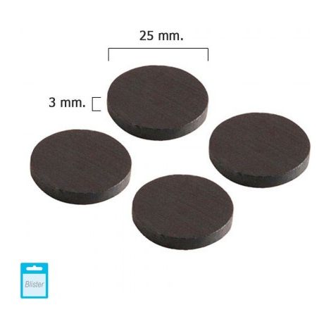 Magnete Wolfpack Ferrite Disco Ø 25x3 mm. (Blister 4 Pezzi)