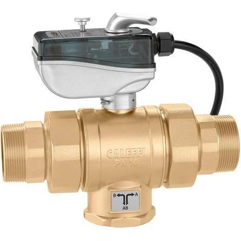 Válvula de bola motorizada de tres vías Caleffi 638L  230V - 1 1/4"