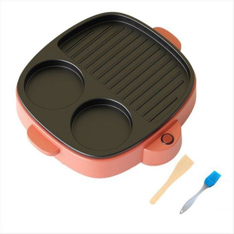 1 Poêle électrique multifonction 900 W antiadhésive vapeur grill cuisson œufs steak cuisine (1/5)