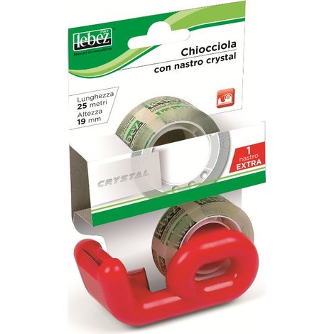 Chiocciola nastro crystal con 2 nastri adesivi 25 m x 19 mm