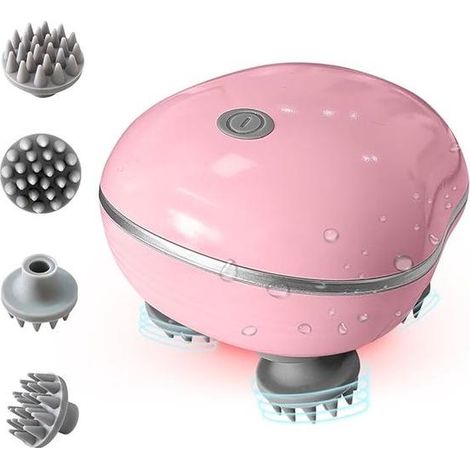 Appareil de massage électrique pour la tête - Masseur électrique - Masseur de cuir chevelu - Stimule la pousse des cheveux et la circulation sanguine - Rechargeable par USB - Format compact (1/5)
