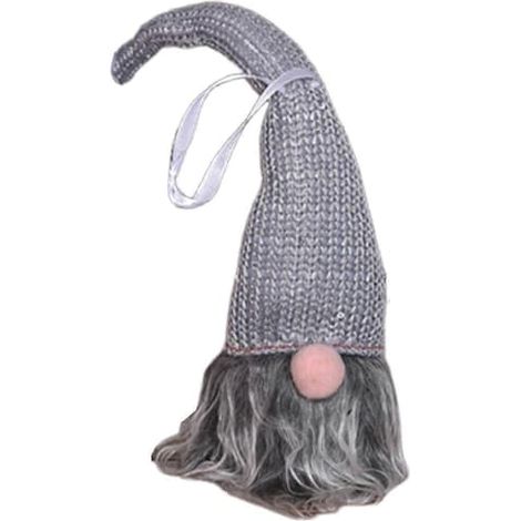 Décoration lumineuse Père Noël pour plateau de Noël et décoration intérieure, 25 cm, gris (1/5)