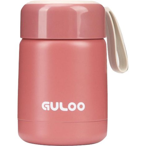 300-ml-Babygläschen aus Edelstahl, vakuumisoliert, auslaufsicher, für warme Speisen, mit Silikon-Weinrot