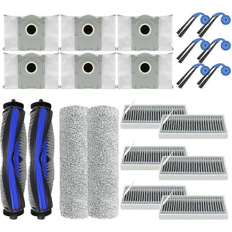 Filtre pour aspirateur brosse pour aspirateur Filtre de brosse pour aspirateur filtre de 22PCS Ecovacs Deebot X9 Pro Omni/ X9 Pro Aspirateur pièce détachée Main Side Brosse HEPA Filtre Serpillière Clo (1/5)