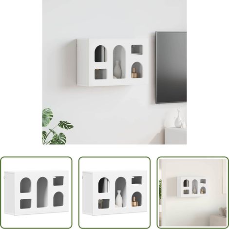 Wandregal - Hängeschrank mit Regal Weiß 60 x 20 x 40 cm Holzwerkstoff (1/5)