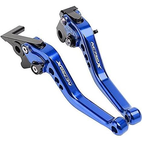 Leviers de frein et d'embrayage réglables pour moto NC750X (2016-2019), en aluminium CNC bleu. (1/5)