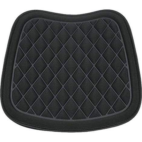Cojín cuadrado negro para asiento de coche, funda antideslizante de una sola pieza, universal para todas las estaciones, cojín suave con airbag, 3 cm de grosor, 44 x 48 cm. (1/5)