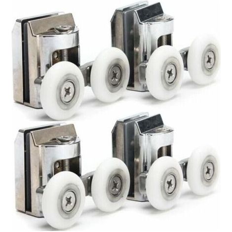 Roulette pour Porte de Douche Galets de Roulettes Douche Porte Coulissante 23mm de Roulement de Rechang Nylon Alliage de Zin (1/4)