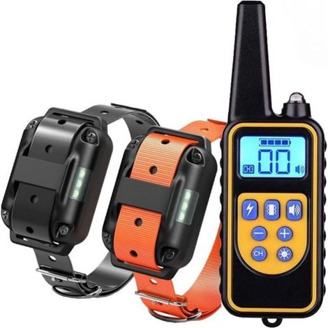 Collier De Dressage Pour Chien - Vibration Son Choc Statique Et Lumière - IPX67 - Jusqu'à 800 M De Portée - 2 Colliers (1/5)